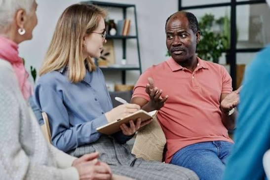 A group therapy conversation